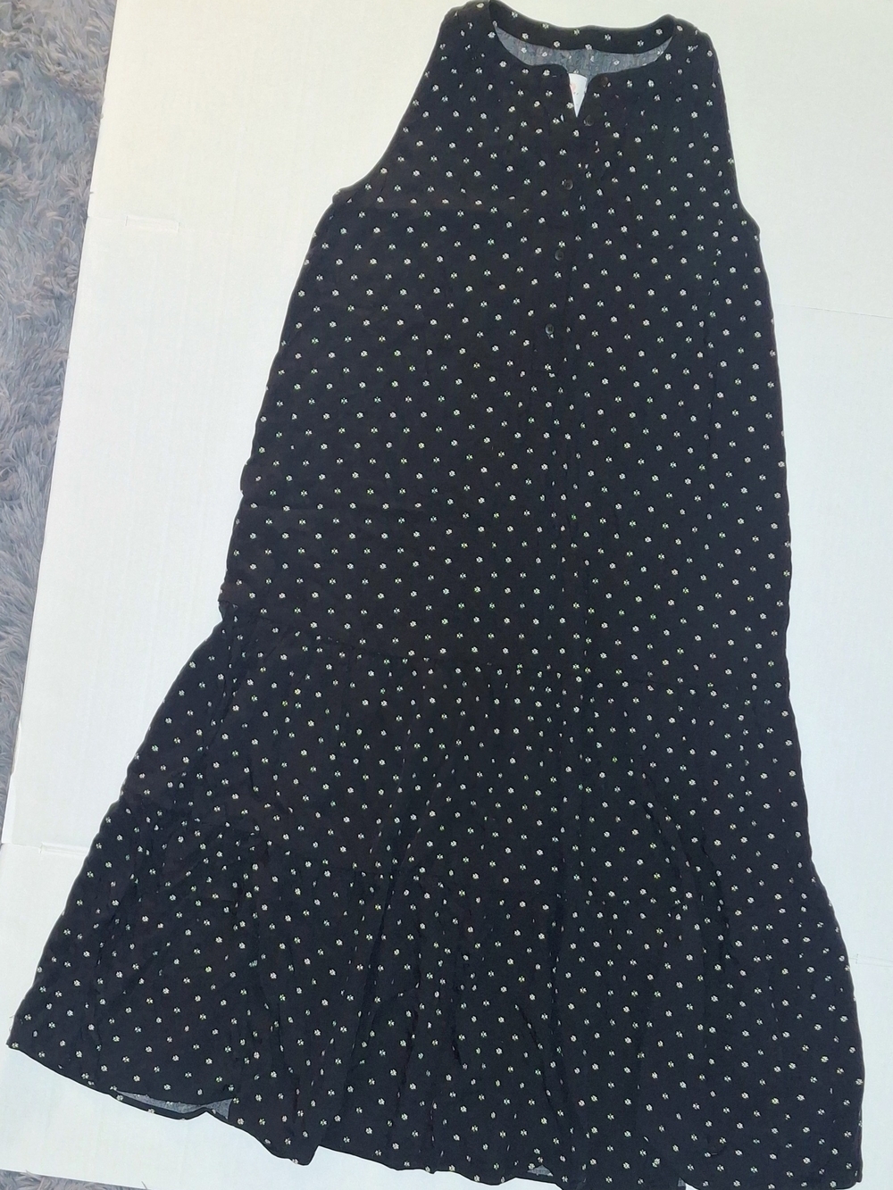Black Polka Dot Maxi Skirt